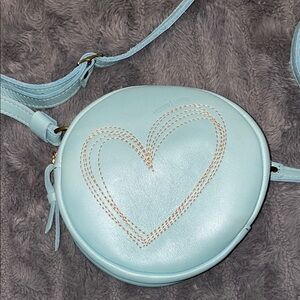 Portland Leather Light Blue Crossbody Bag